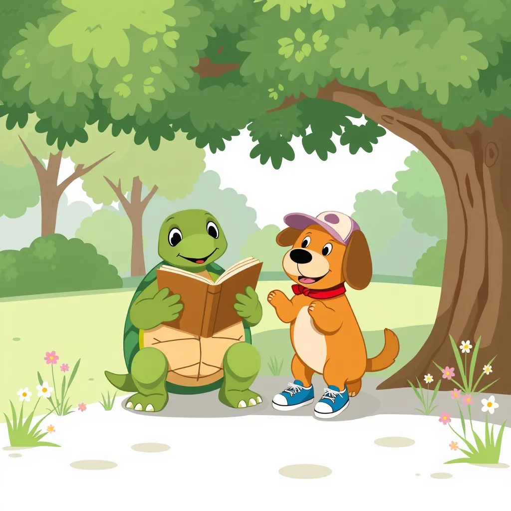 Turtle and dog that are best friends going on a cross country road trip learning about each other along the way and learning valuable life lessons along the way

Reading Level: Beginner (Ages 0-6)
Book Length: 6 pages

Characters:
Tim the turtle: A turtle that is very book smart but not very street smart
Luna dog : A hip hop dog that is street smart but not book smart