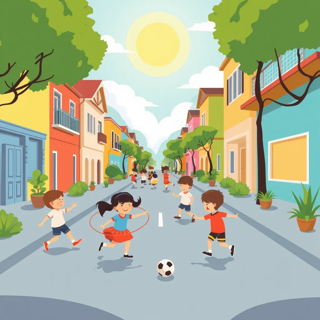A rua das crianças, onde eu tive minhas melhores memorias. que fala sobre a importancia do brincar na infancia, e sobre eu que brinquei na rua com meus amigos e deram o nome da nossa rua de '' rua das crianças''

Reading Level: Beginner (Ages 0-6)
Book Length: 6 pages

Characters:
Julia : loira 7 anos que ama brincar na rua 
Jaqueline: castanha de 7 anos gordinha que gostava de brincar na rua
Nicoly: 10 anos morena e magrinha, nos ensinava as brincadeiras
Matheus: irmão da Julia 10 anos castanho e magrinho, amava jogar futebol