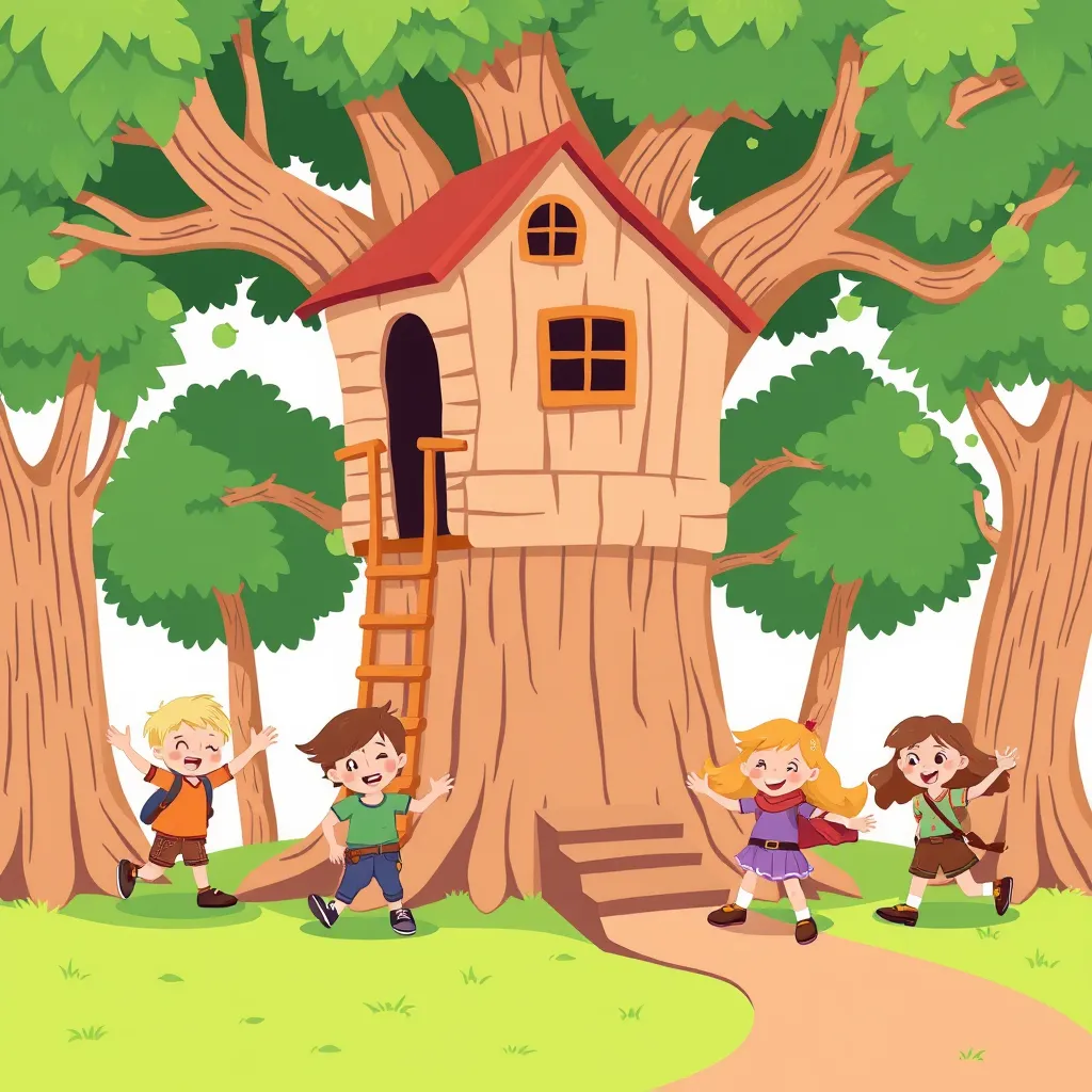 A group of friends stumble upon a hidden clubhouse with mysterious clues about their town's history.

Reading Level: Intermediate (Ages 7-12)
Book Length: 10 pages

Characters:
Carter: Blonde hair, blue eyes. 7 year old boy